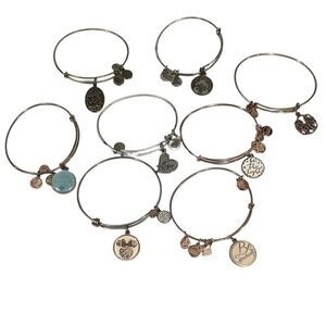 Alex and Ani Charm Bangle Bracelet Bundle of 8